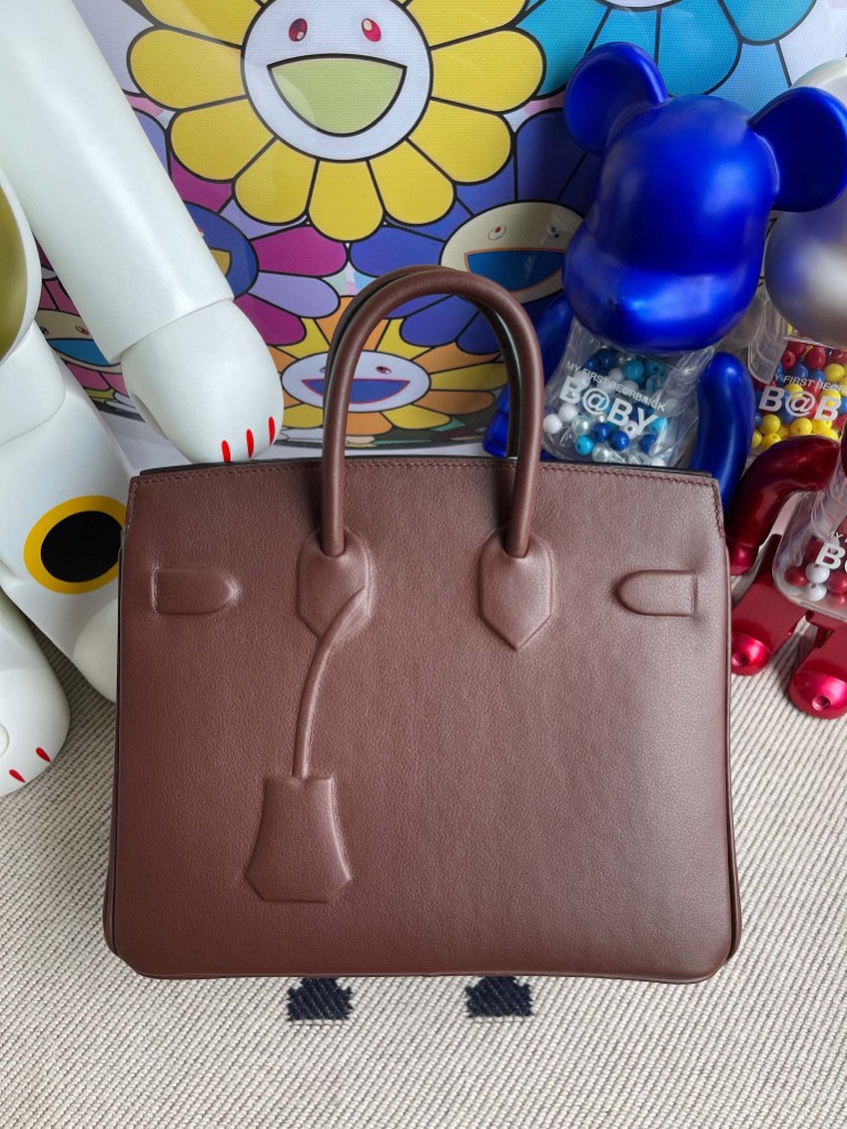 Hermès（爱马仕）Birkin 铂金包 Shadow 马鞍色 25cm 顶级手缝 超美