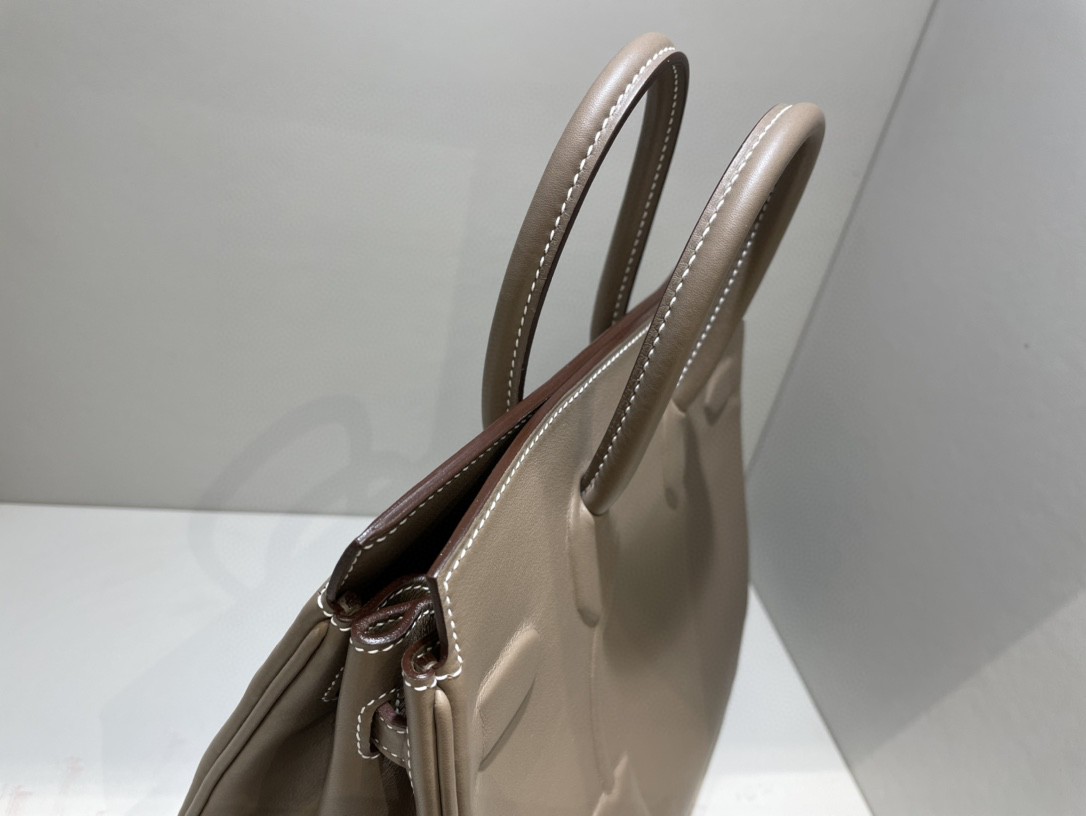 Hermès（爱马仕）Birkin Shadow 幻影 大象灰 etoupe 25cm 凹凸有致的影子设计