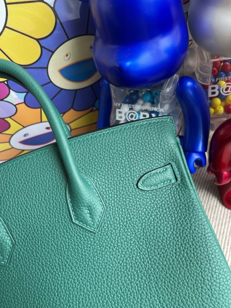 Hermès(爱马仕)Birkin 铂金包 原厂小牛皮 togo Z6 孔雀绿 Malachite 金扣 25cm 顶级手缝-拉尔森鳄鱼皮具定制 - 爱马仕包包官网 Hermès(爱马仕)Birkin 铂金包 原厂小牛皮 togo Z6 孔雀绿 Malachite 金扣 25cm 顶级手缝