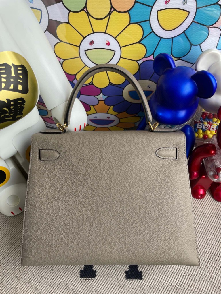 Hermès(爱马仕)Kelly 凯莉包 原厂小牛皮 togo M8 沥青灰 金扣 28cm 顶级手缝-拉尔森鳄鱼皮具定制 - 爱马仕包包官网 Hermès(爱马仕)Kelly 凯莉包 原厂小牛皮 togo M8 沥青灰 金扣 28cm 顶级手缝