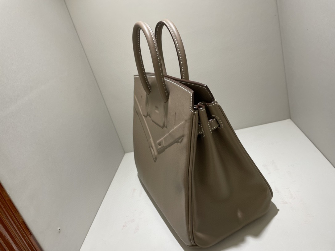 Hermès（爱马仕）Birkin Shadow 幻影 大象灰 etoupe 25cm 凹凸有致的影子设计