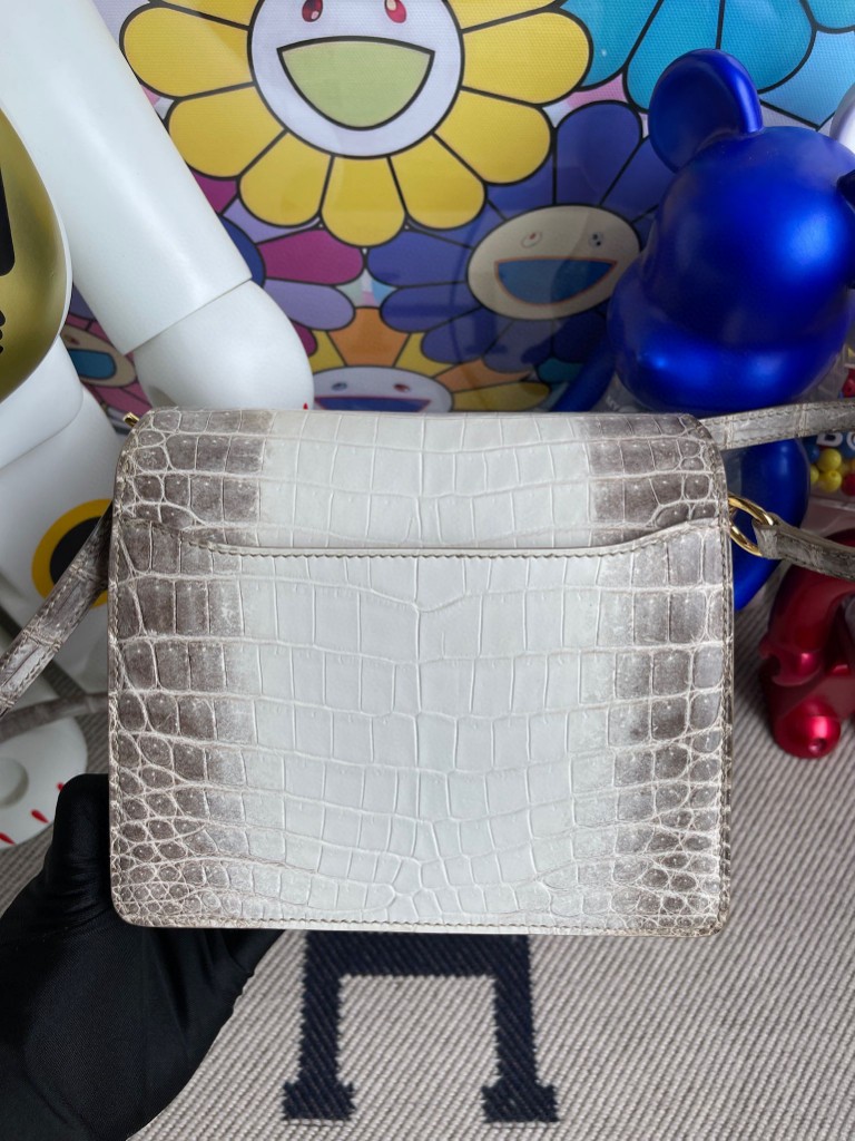Hermès（爱马仕）Roulis 猪鼻子 Himalaya 喜马拉雅 金扣 18cm 顶级手缝 现货