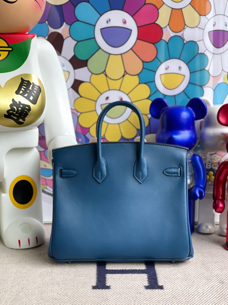 Hermès（爱马仕）Birkin 铂金包 Swift S4 深邃蓝 deep blue 银扣 25cm 顶级手缝