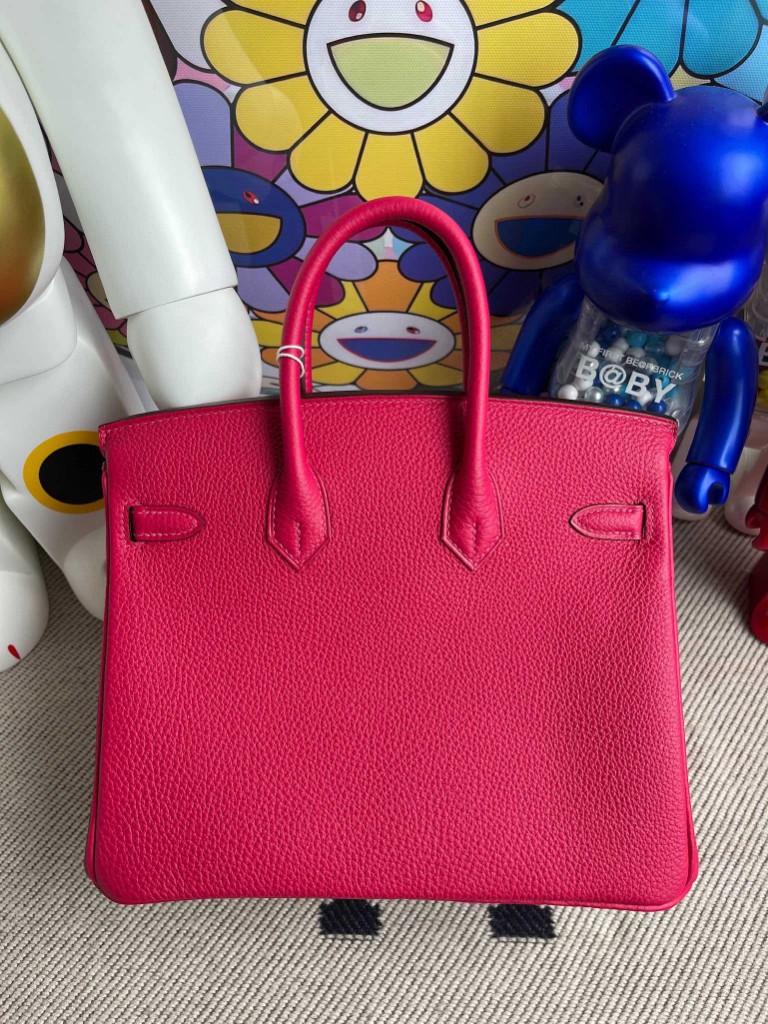 Hermès（爱马仕）Birkin 铂金包 原厂小牛皮 togo 墨西哥粉 银扣 25cm 顶级手缝 现货