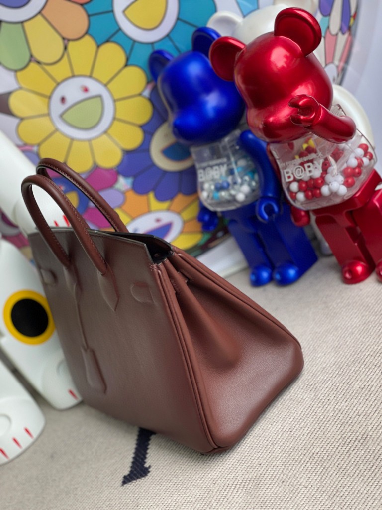 Hermès（爱马仕）Birkin 铂金包 Shadow 马鞍色 25cm 顶级手缝 超美
