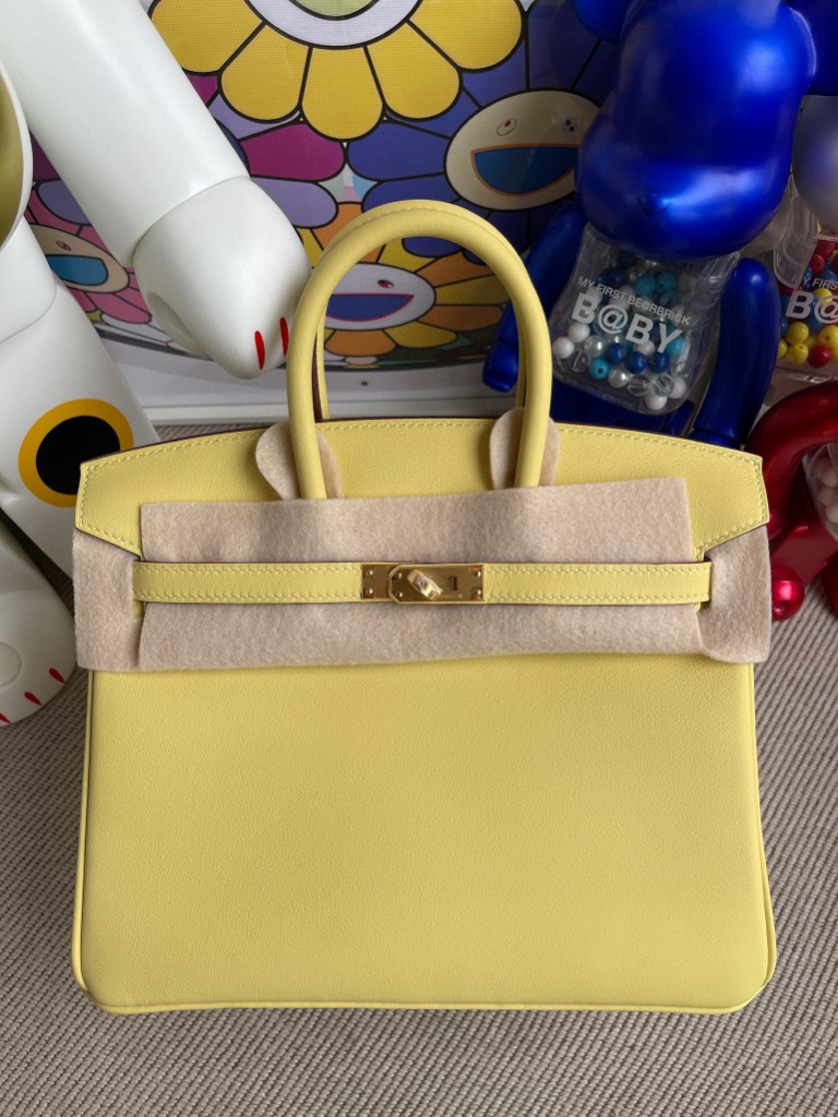 Hermès（爱马仕）Birkin 铂金包 Swift皮 1Z 小鸡黄 金扣 25cm 顶级手缝