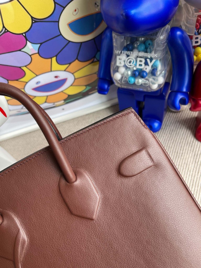Hermès（爱马仕）Birkin 铂金包 Shadow 马鞍色 25cm 顶级手缝 超美