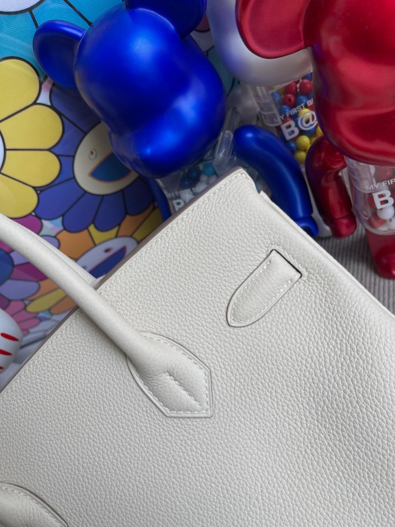 Hermès(爱马仕)Birkin 铂金包 原厂小牛皮 Togo ck10 奶昔白 Craie 金扣 30cm 顶级手缝-拉尔森鳄鱼皮具定制 - 爱马仕包包官网 Hermès(爱马仕)Birkin 铂金包 原厂小牛皮 Togo ck10 奶昔白 Craie 金扣 30cm 顶级手缝