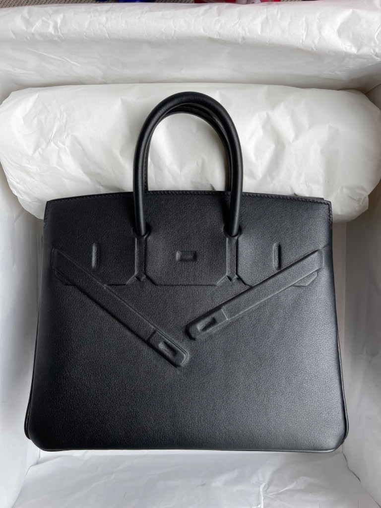 Hermès（爱马仕）Birkin 铂金包 Shadow ck89 黑色 Noir 25cm 顶级手缝 超美