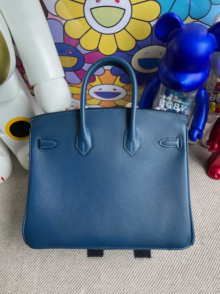 Hermès（爱马仕）Birkin 铂金包 Swift S4 深邃蓝 deep blue 银扣 25cm 顶级手缝