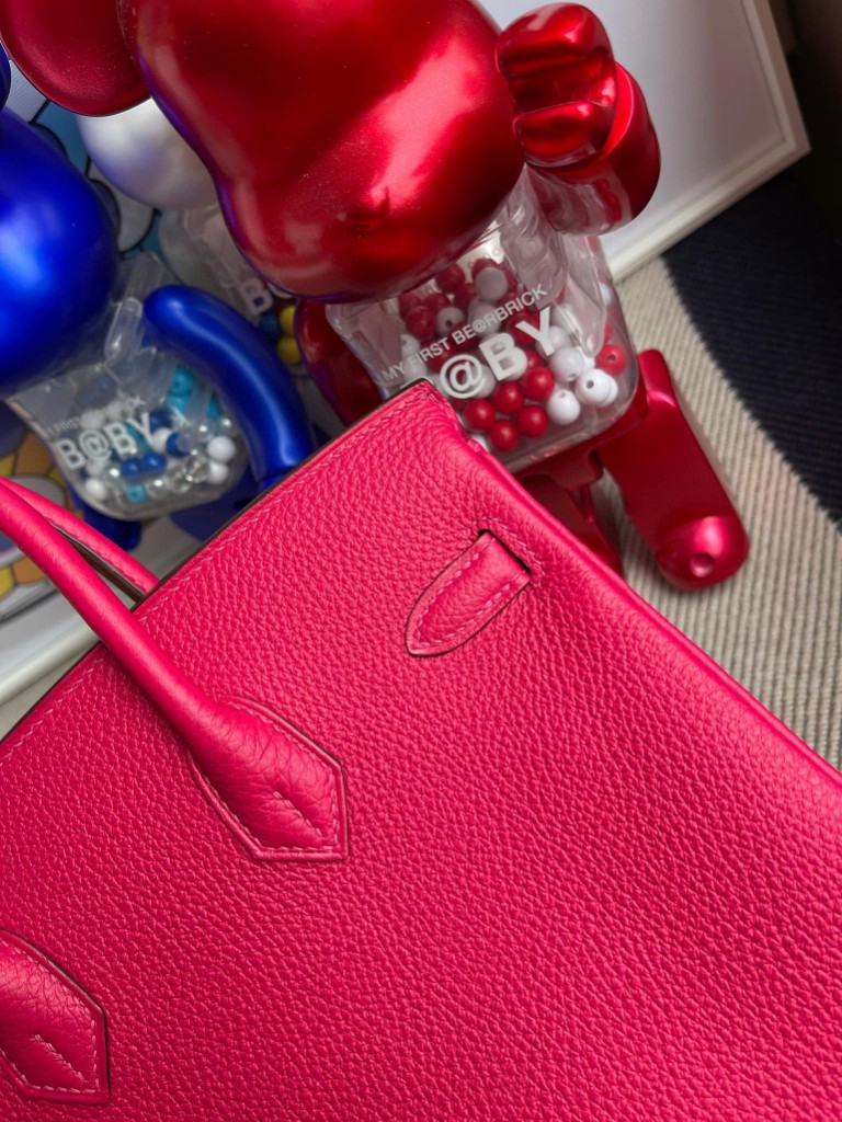 Hermès（爱马仕）Birkin 铂金包 原厂小牛皮 togo 墨西哥粉 银扣 25cm 顶级手缝 现货