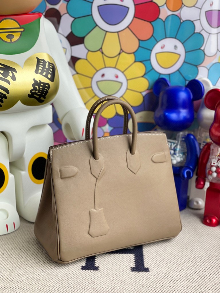 Hermès（爱马仕）Birkin 铂金包 Shadow ck18 大象灰 Etoupe 25cm 顶级手缝 超美