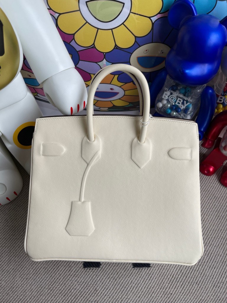 Hermès（爱马仕）Birkin Shadow 铂金包 8L 奶油白 25cm 顶级手缝 超美