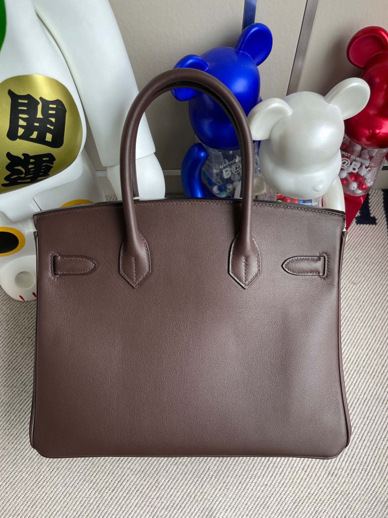 Hermès（爱马仕）Birkin 铂金包 Swift 巧克力色 chocolate 金扣 30cm 顶级手缝 超美