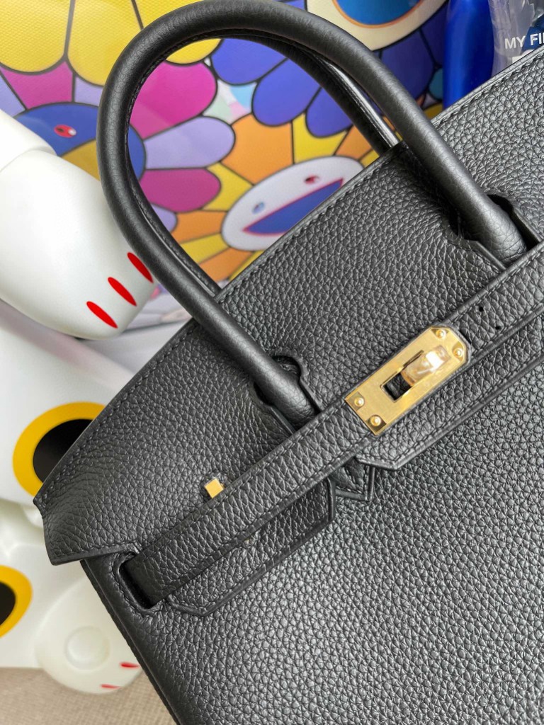 Hermès（爱马仕）Birkin 铂金包 原厂小牛皮 Togo ck89 黑色 Noir 金扣 25cm 顶级手缝