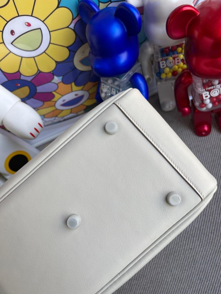Hermès（爱马仕）Lindy 琳迪包 Swift nata 奶昔白 银扣 26cm 顶级手缝