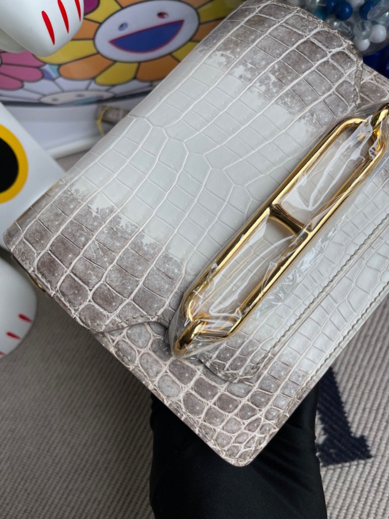 Hermès（爱马仕）Roulis 猪鼻子 Himalaya 喜马拉雅 金扣 18cm 顶级手缝 现货