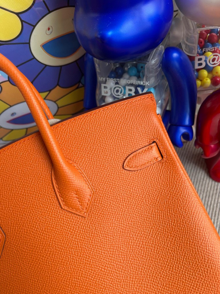 Hermès(爱马仕)Birkin 铂金包 epsom 原厂掌纹皮 93 橙色 Orange 金扣 25cm 顶级手缝-拉尔森鳄鱼皮具定制 - 爱马仕包包官网 Hermès(爱马仕)Birkin 铂金包 epsom 原厂掌纹皮 93 橙色 Orange 金扣 25cm 顶级手缝
