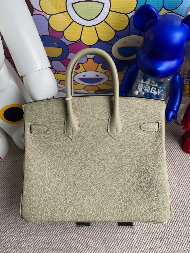 Hermès（爱马仕）Birkin 铂金包 原厂小牛皮 togo 鼠尾绿 金扣 25cm 顶级手缝 现货