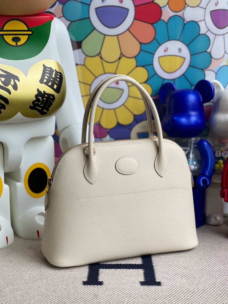 Hermès(爱马仕)Bolide 保龄球包 Epsom 原厂掌纹皮 ck10 奶昔白 Craie 金扣 27cm 顶级手缝-拉尔森鳄鱼皮具定制 - 爱马仕包包官网 Hermès(爱马仕)Bolide 保龄球包 Epsom 原厂掌纹皮 ck10 奶昔白 Craie 金扣 27cm 顶级手缝