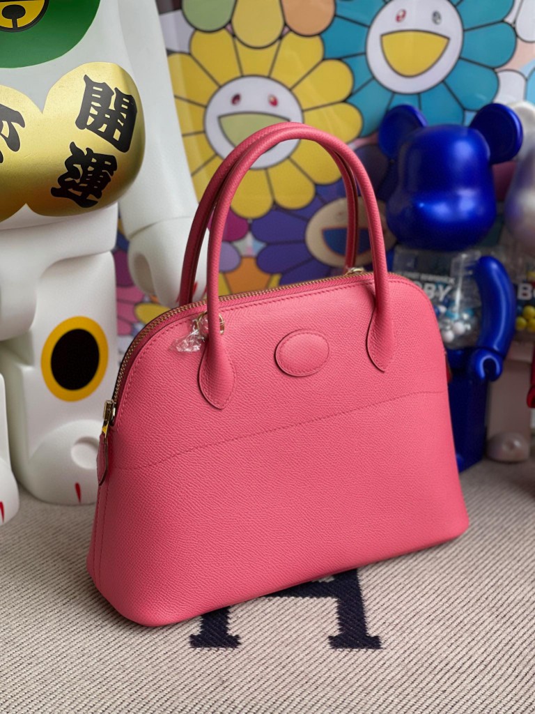 Hermès(爱马仕)Bolide 保龄球包 Epsom 原厂掌纹皮 8W 唇膏粉 rose gold 金扣 27cm 顶级手缝-拉尔森鳄鱼皮具定制 - 爱马仕包包官网 Hermès(爱马仕)Bolide 保龄球包 Epsom 原厂掌纹皮 8W 唇膏粉 rose gold 金扣 27cm 顶级手缝