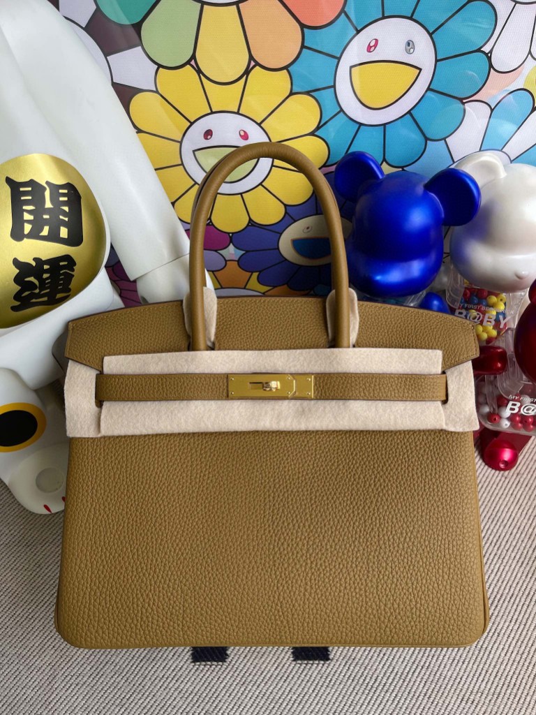 Hermès（爱马仕）Birkin 铂金包 原厂小牛皮 togo 8U 铜金色 金扣 30cm 顶级手缝