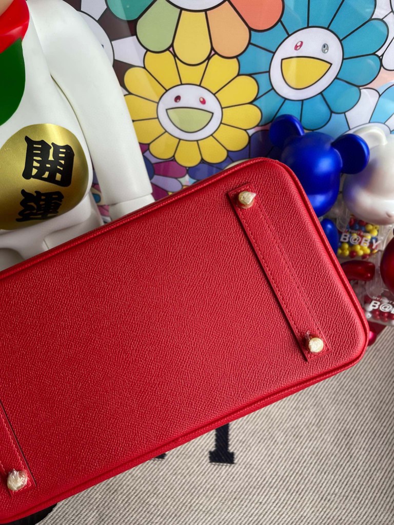 Hermès(爱马仕)Birkin 铂金包 Epsom 原厂掌纹皮 Q5 国旗红 Rouge casaque 金扣 30cm 顶级手缝-拉尔森鳄鱼皮具定制 - 爱马仕包包官网 Hermès(爱马仕)Birkin 铂金包 Epsom 原厂掌纹皮 Q5 国旗红 Rouge casaque 金扣 30cm 顶级手缝