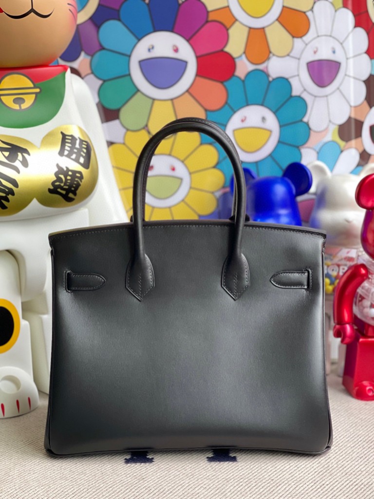 Hermès（爱马仕）Birkin 铂金包 Boxcalf ck89 黑色 noir 黑扣 So black 30cm