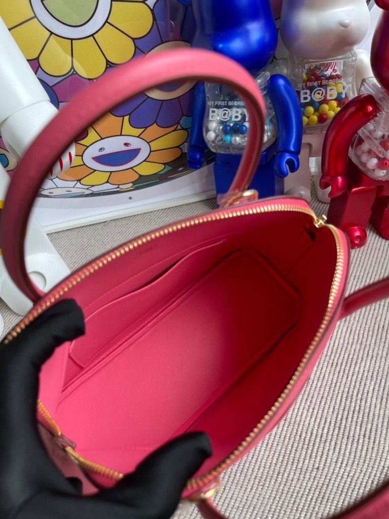 Hermès（爱马仕）Bolide 保龄球包 Epsom 原厂掌纹皮 8W 唇膏粉 rose gold 金扣 27cm 顶级手缝