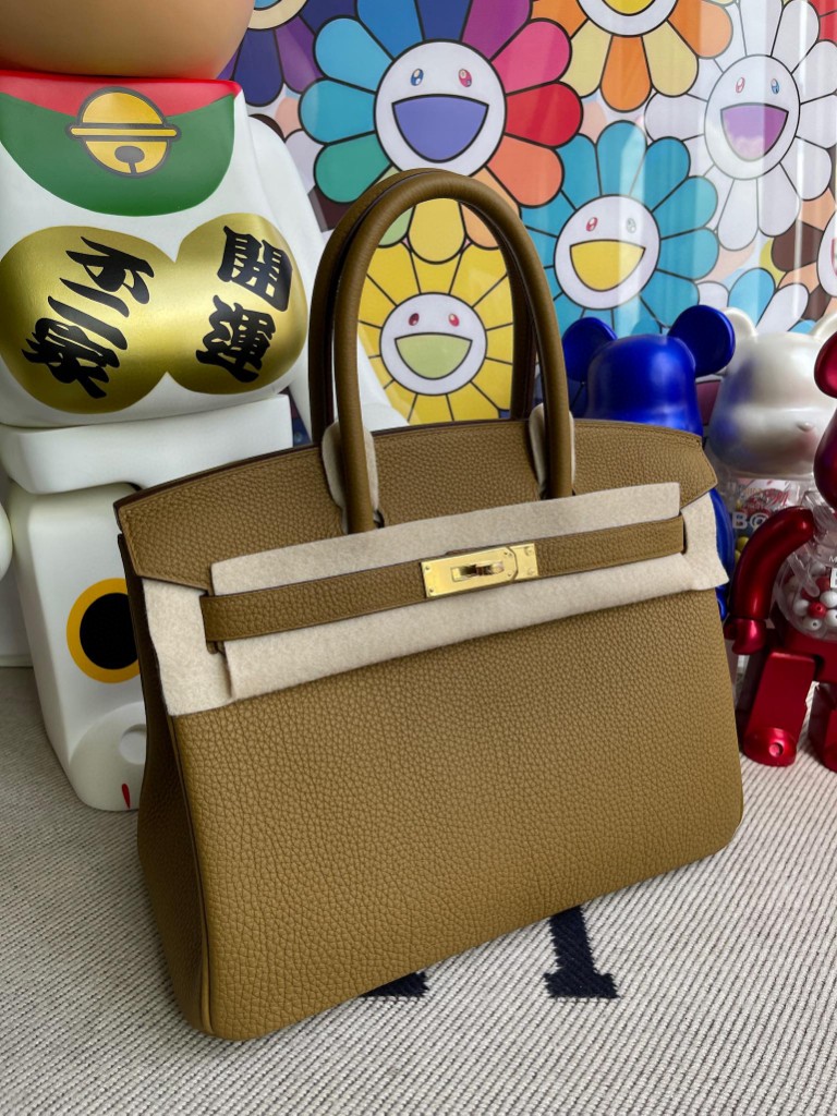 Hermès（爱马仕）Birkin 铂金包 原厂小牛皮 togo 8U 铜金色 金扣 30cm 顶级手缝