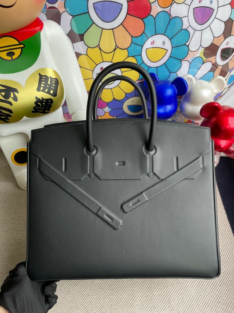 Hermès（爱马仕）Birkin Shadow 影子包 黑色 Noir 银扣 35cm