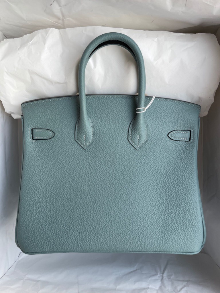 Hermès(爱马仕)Birkin 铂金包 原厂小牛皮 7G 天青蓝 银扣 25cm 顶级手缝-拉尔森鳄鱼皮具定制 - 爱马仕包包官网 Hermès(爱马仕)Birkin 铂金包 原厂小牛皮 7G 天青蓝 银扣 25cm 顶级手缝