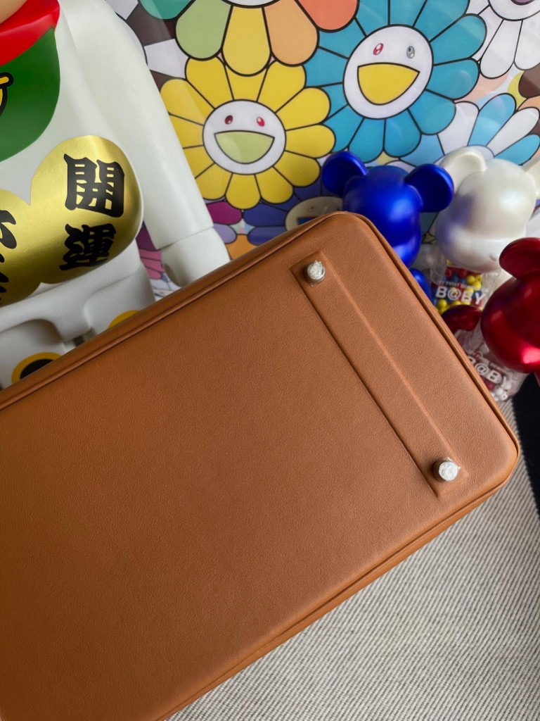 Hermès（爱马仕）Birkin Shadow 影子包 金棕色 银扣 35cm 顶级手缝