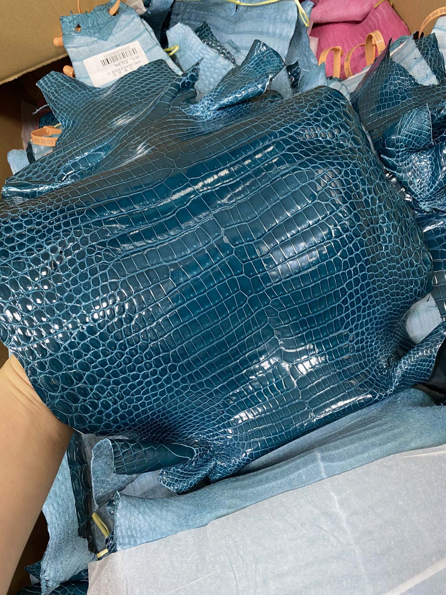 Hermès(爱马仕)新皮 Porosus shiny 亮面澳洲湾鳄 W0 博斯普鲁斯绿-拉尔森鳄鱼皮具定制 - 爱马仕包包官网 Hermès(爱马仕)新皮 Porosus shiny 亮面澳洲湾鳄 W0 博斯普鲁斯绿