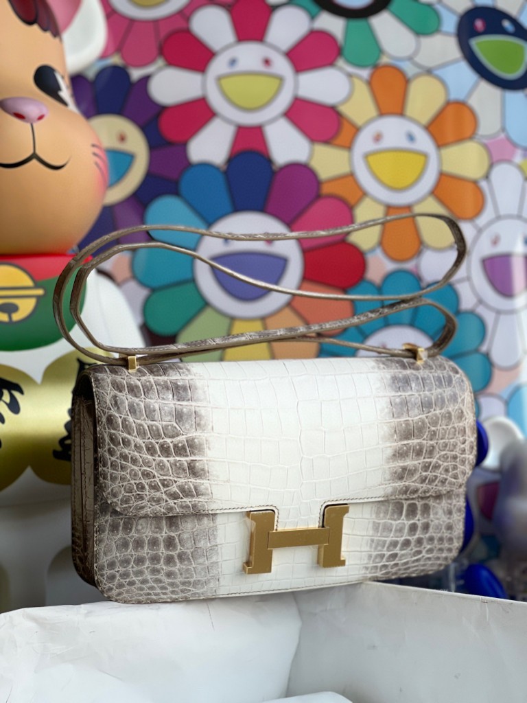 Hermès（爱马仕）Constance 空姐包 Elan himalaya 喜马拉雅 金扣 26cm 顶级手缝