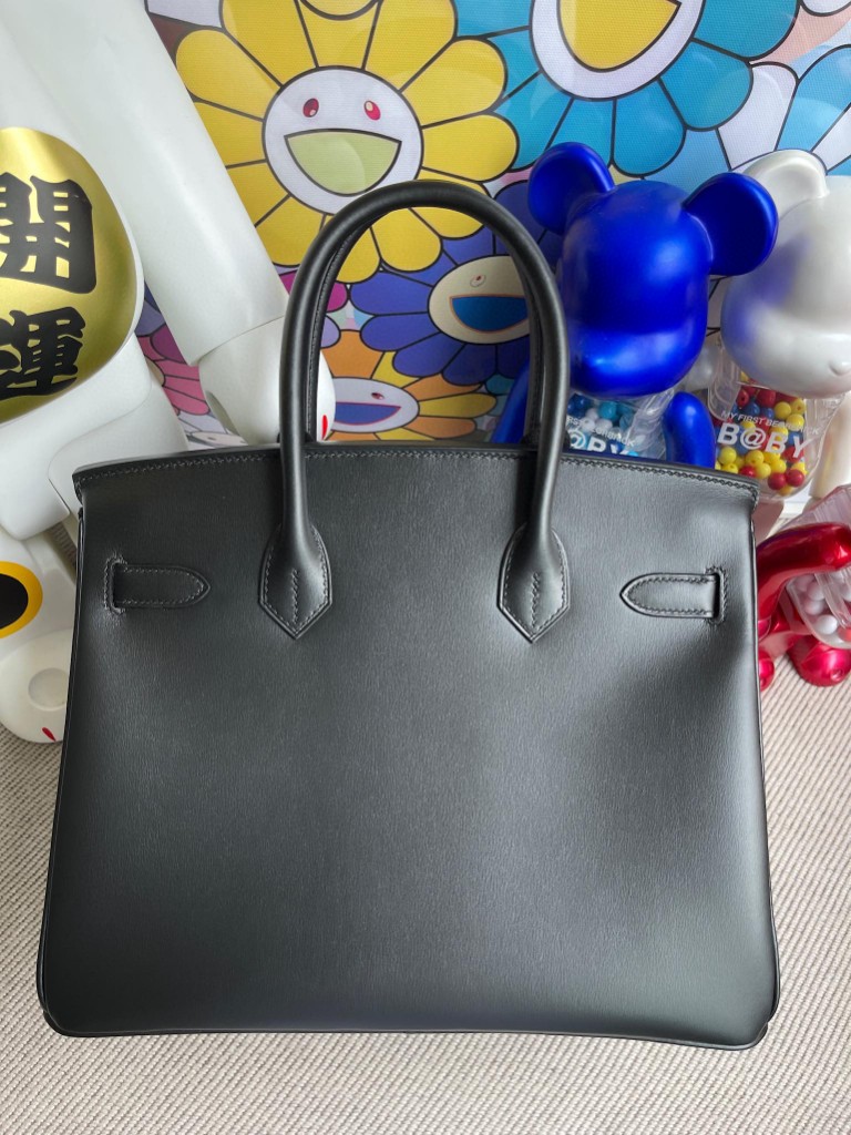 Hermès（爱马仕）Birkin 铂金包 Boxcalf ck89 黑色 noir 黑扣 So black 30cm