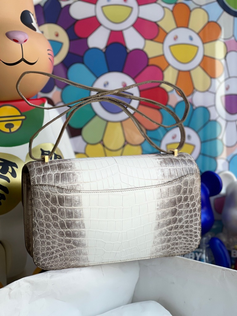 Hermès（爱马仕）Constance 空姐包 Elan himalaya 喜马拉雅 金扣 26cm 顶级手缝