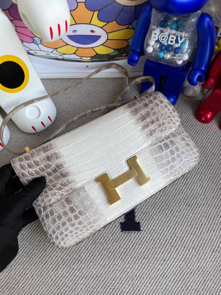 Hermès（爱马仕）Constance 空姐包 Elan himalaya 喜马拉雅 金扣 26cm 顶级手缝