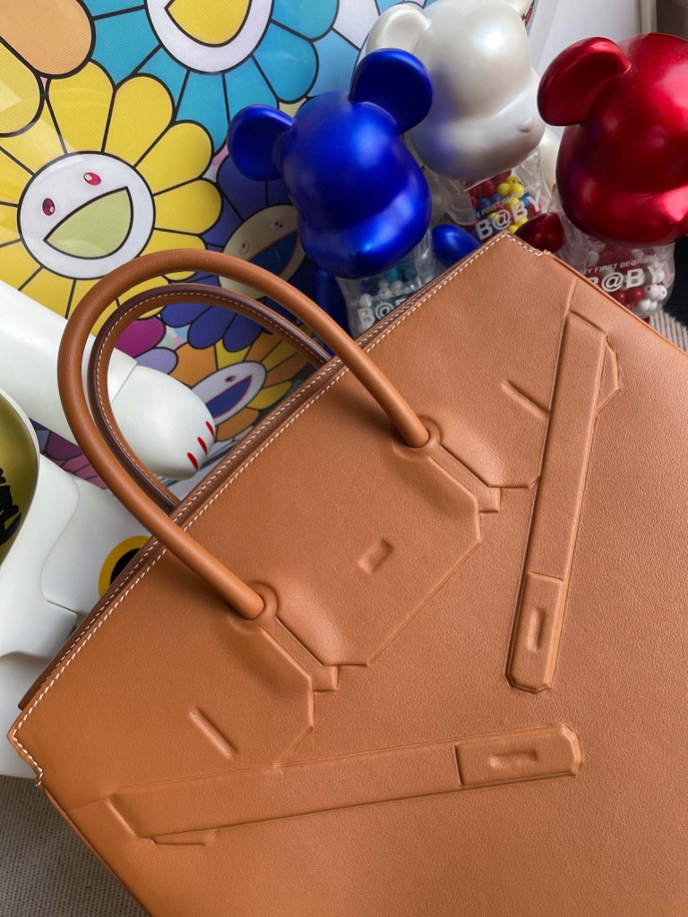 Hermès（爱马仕）Birkin Shadow 影子包 金棕色 银扣 35cm 顶级手缝