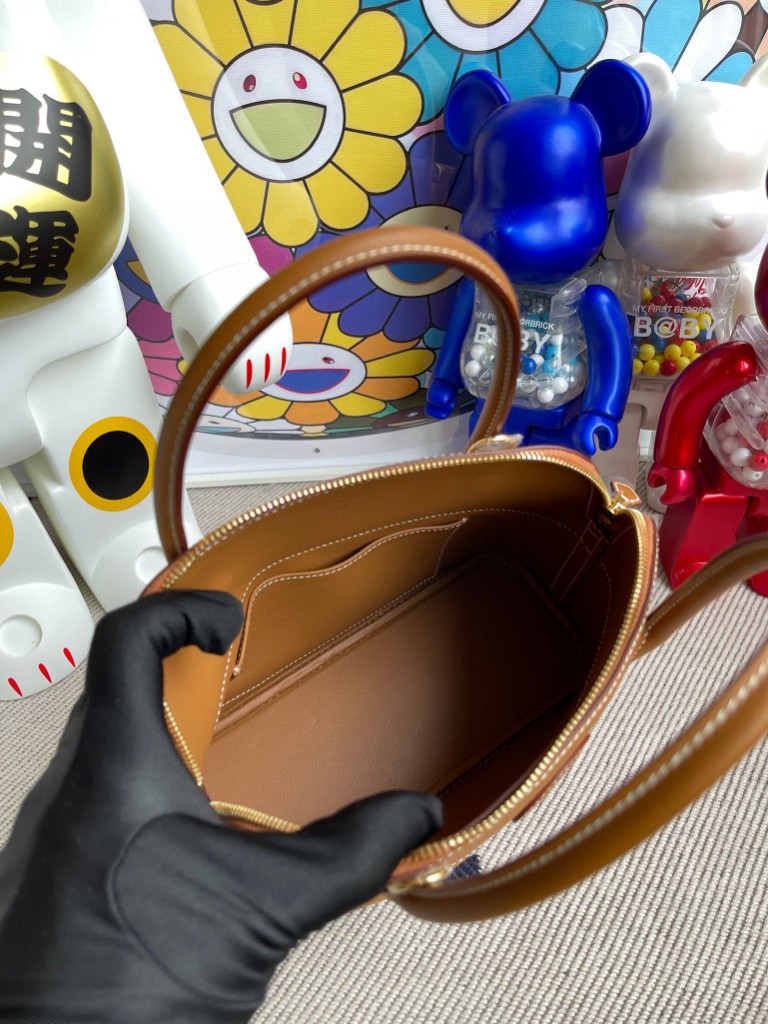 Hermès（爱马仕）Bolide 保龄球包 Epsom 原厂掌纹皮 ck37 金棕 Gold 金扣 27cm 顶级手缝