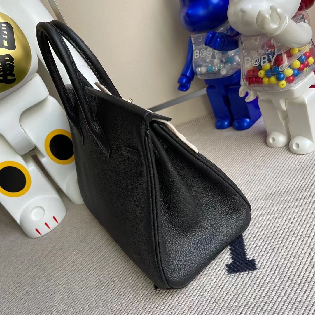 Hermès（爱马仕）Birkin 铂金包 togo ck89 黑色 金扣 25cm 顶级工艺 全手工缝制