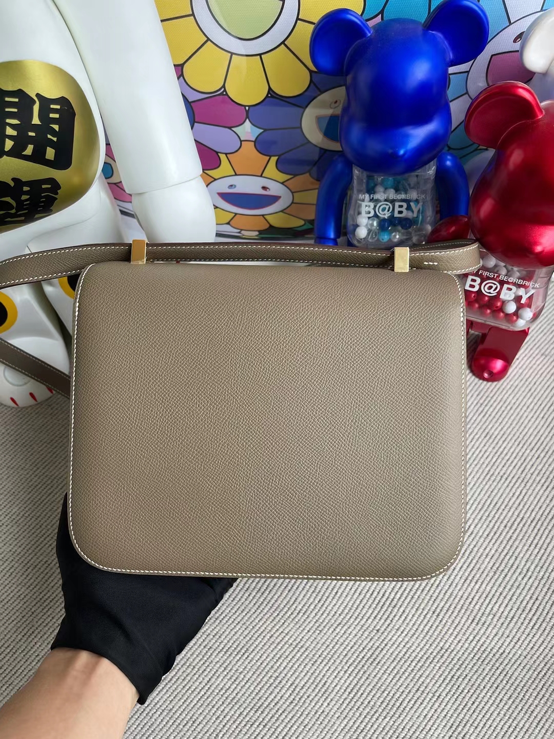 Hermès（爱马仕）Constance 空姐包 Epsom Ck18 大象灰 金扣 24cm