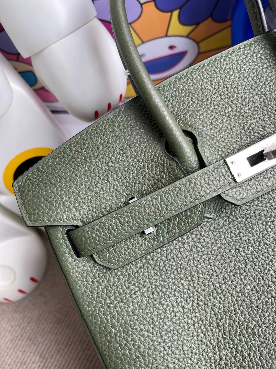 Hermès(爱马仕)Birkin 铂金包 顶级togo小牛皮 6H 橄榄绿 银扣 25cm-拉尔森鳄鱼皮具定制 - 爱马仕包包官网 Hermès(爱马仕)Birkin 铂金包 顶级togo小牛皮 6H 橄榄绿 银扣 25cm
