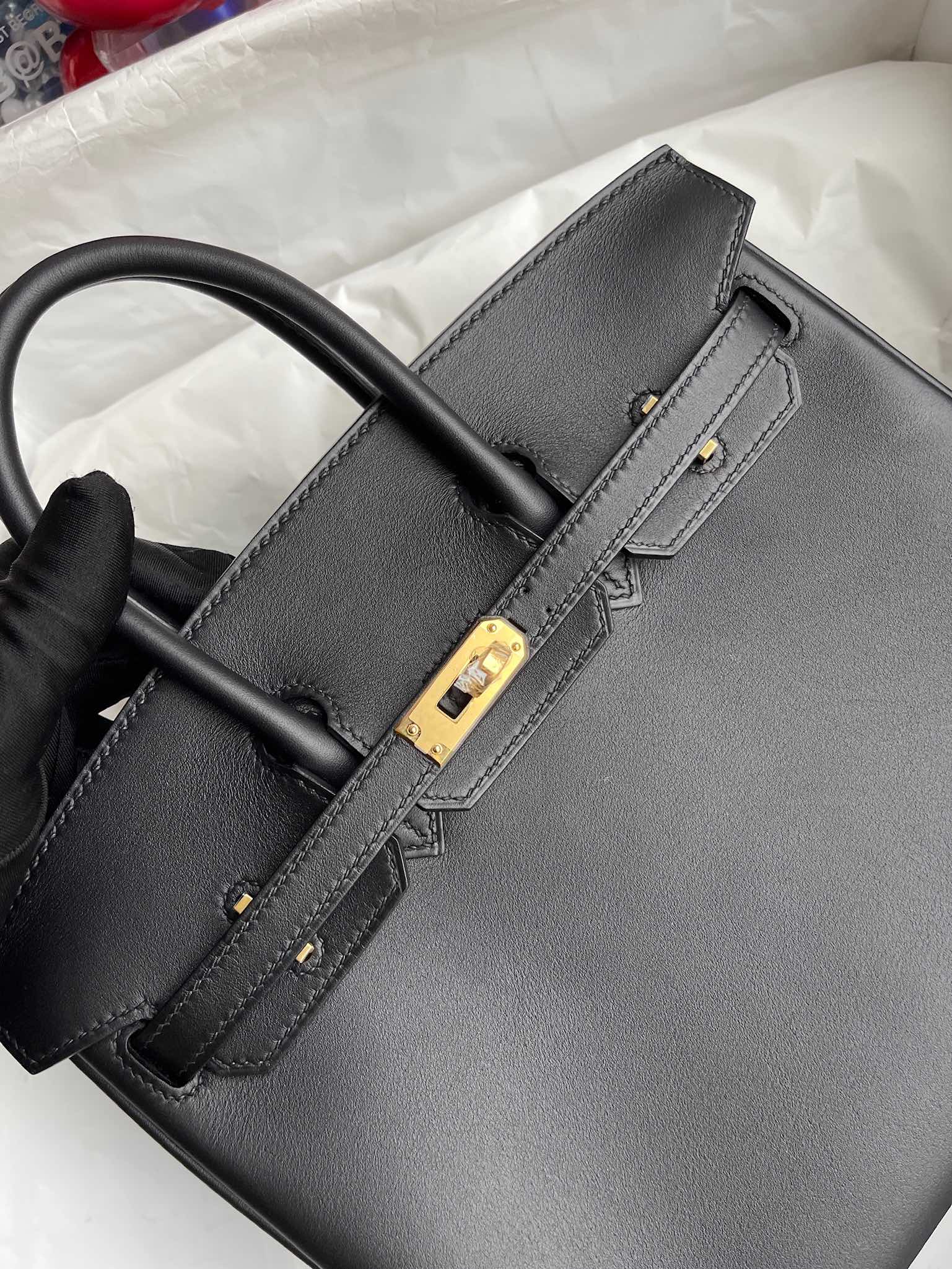 Hermès（爱马仕）Birkin 铂金包 新皮 Jonathan  黑色 金扣 25cm 顶级手缝