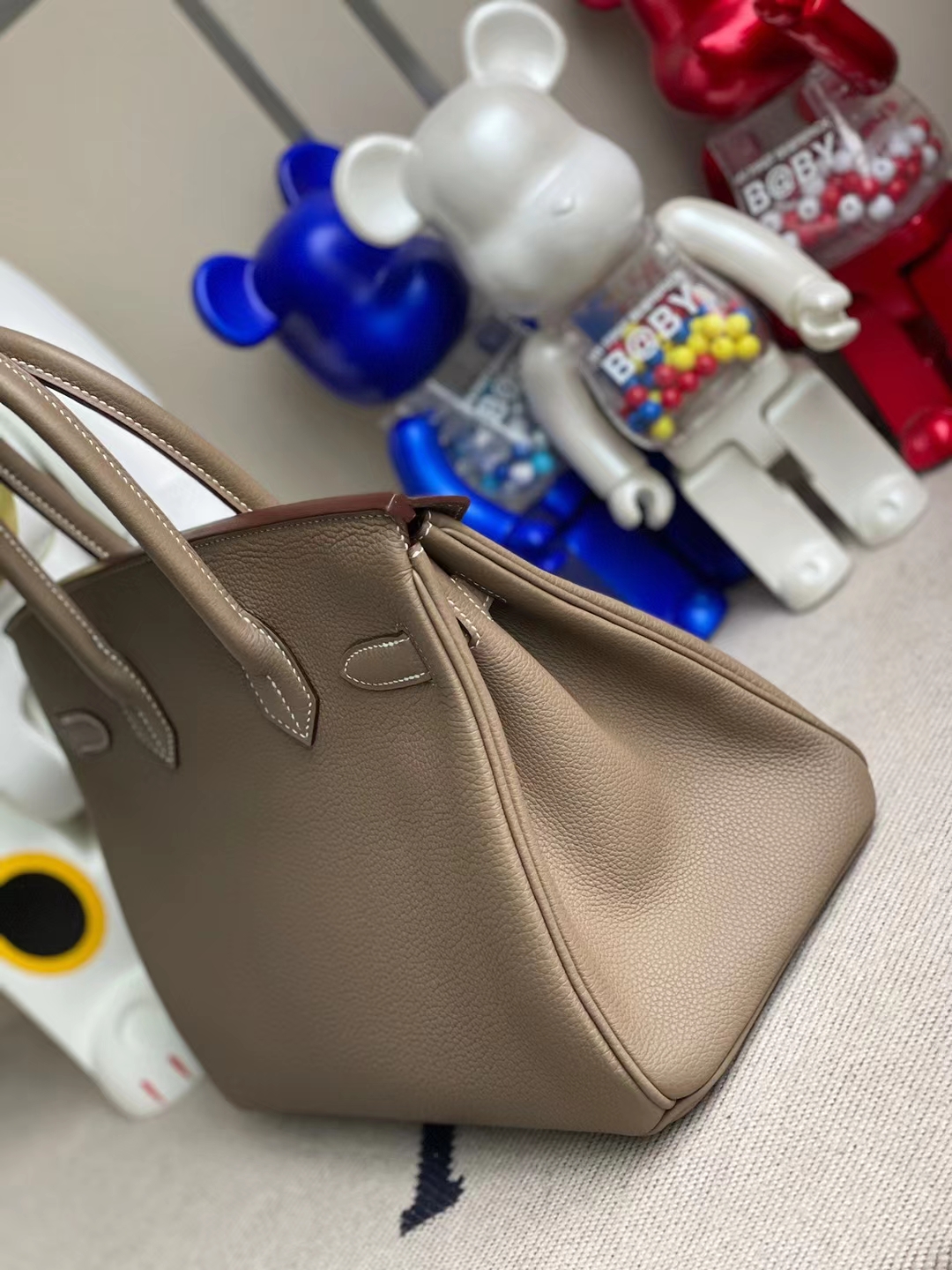 Hermès（爱马仕）Birkin 铂金包 Togo小牛皮 Ck18 大象灰 金扣 30cm
