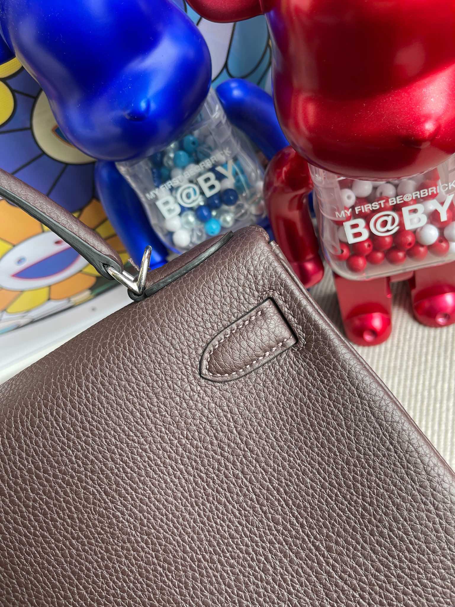 Hermès(爱马仕)Kelly 凯莉包 原厂小牛皮 togo 乌木色 银扣 28cm 顶级手缝-拉尔森鳄鱼皮具定制 - 爱马仕包包官网 Hermès(爱马仕)Kelly 凯莉包 原厂小牛皮 togo 乌木色 银扣 28cm 顶级手缝