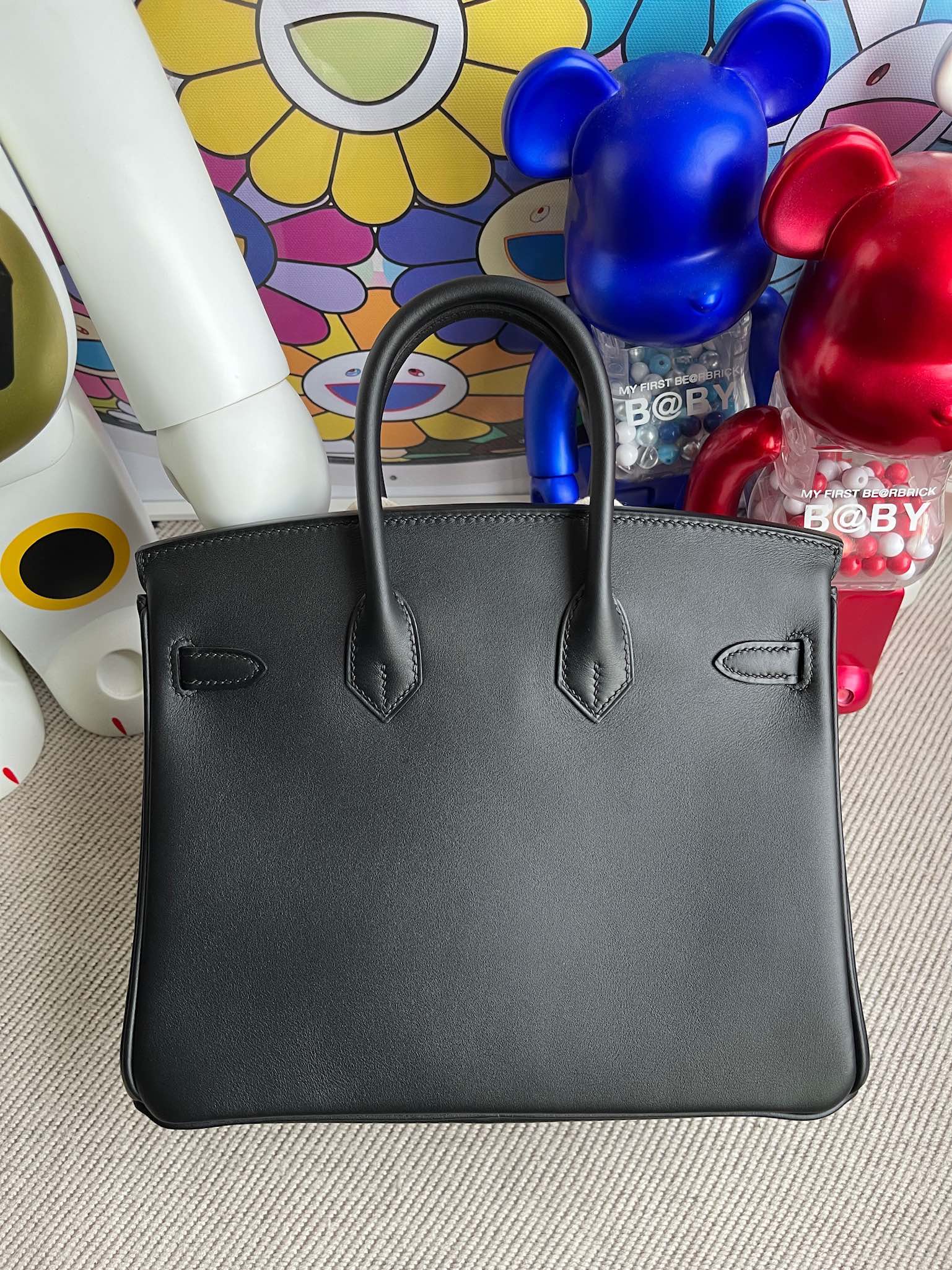 Hermès（爱马仕）Birkin 铂金包 新皮 Jonathan  黑色 银扣 25cm 顶级手缝
