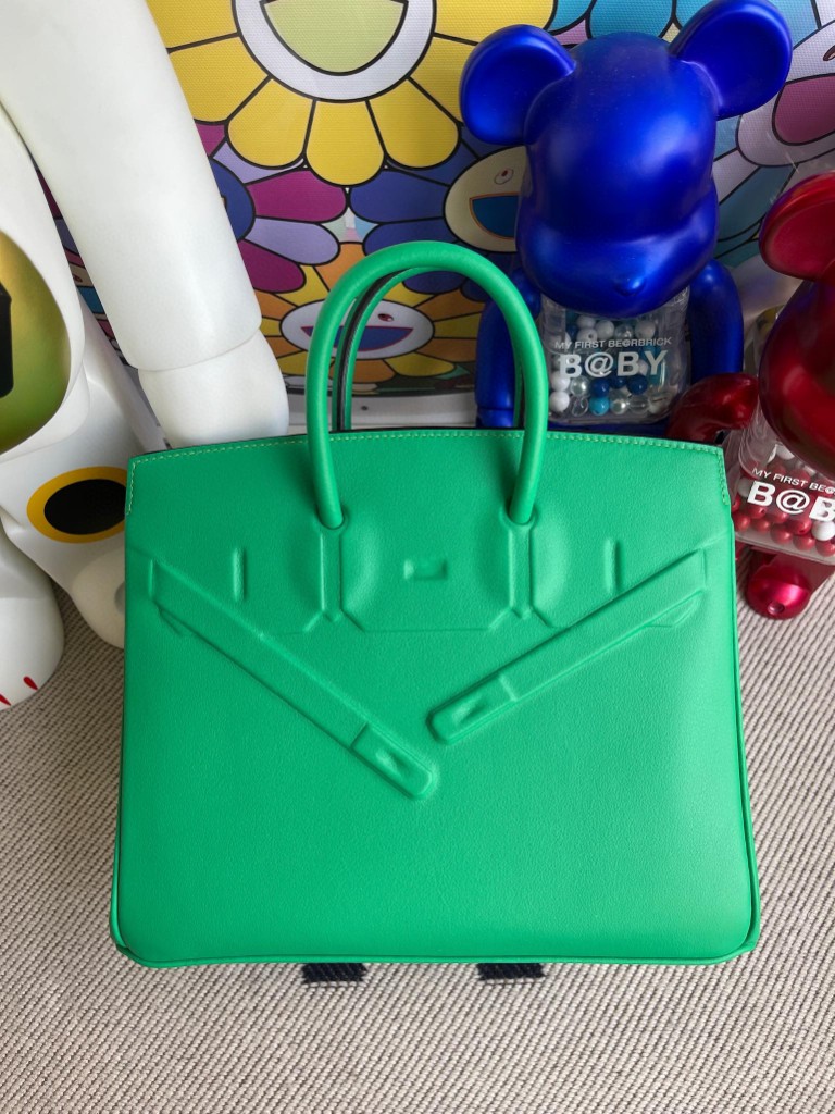 Hermès（爱马仕）Birkin  Shadow 影子包 6w 薄荷绿 25cm 顶级手缝