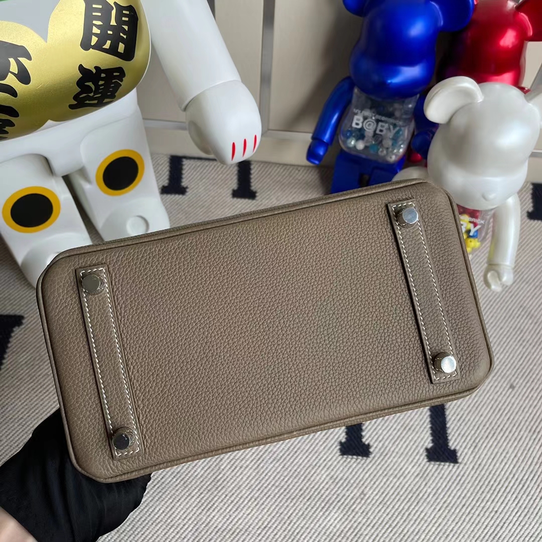 Hermès（爱马仕）Birkin 铂金包 togo ck18 大象灰 银扣 25cm 顶级工艺 全手工缝制