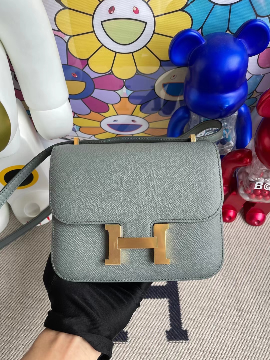 Hermès（爱马仕）Constance 康斯坦斯 Epsom 杏仁绿 金扣 19cm